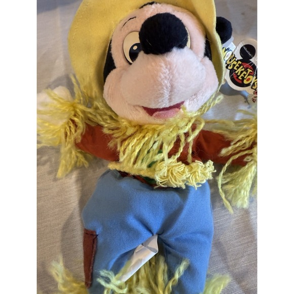 Vintage Mouseketoys Disney Scarecrow Mickey Bean Bag Plush 9" with Tag - Picture 2 of 6